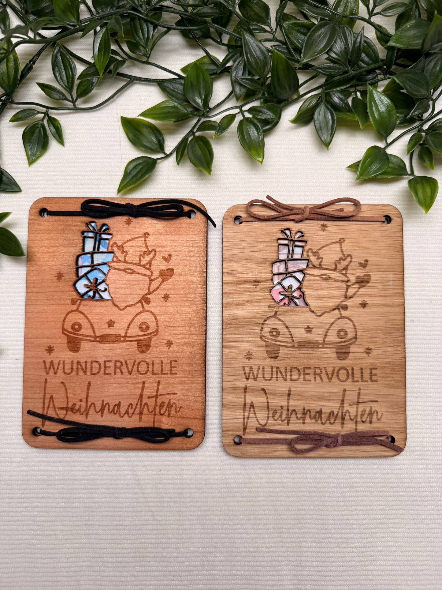 Geldgeschenkkarte "Wundervolle Weihnachten" I Holz I Personalisierte Geldgeschenkkarte I Handgemacht I Nachhaltige Geschenkidee
